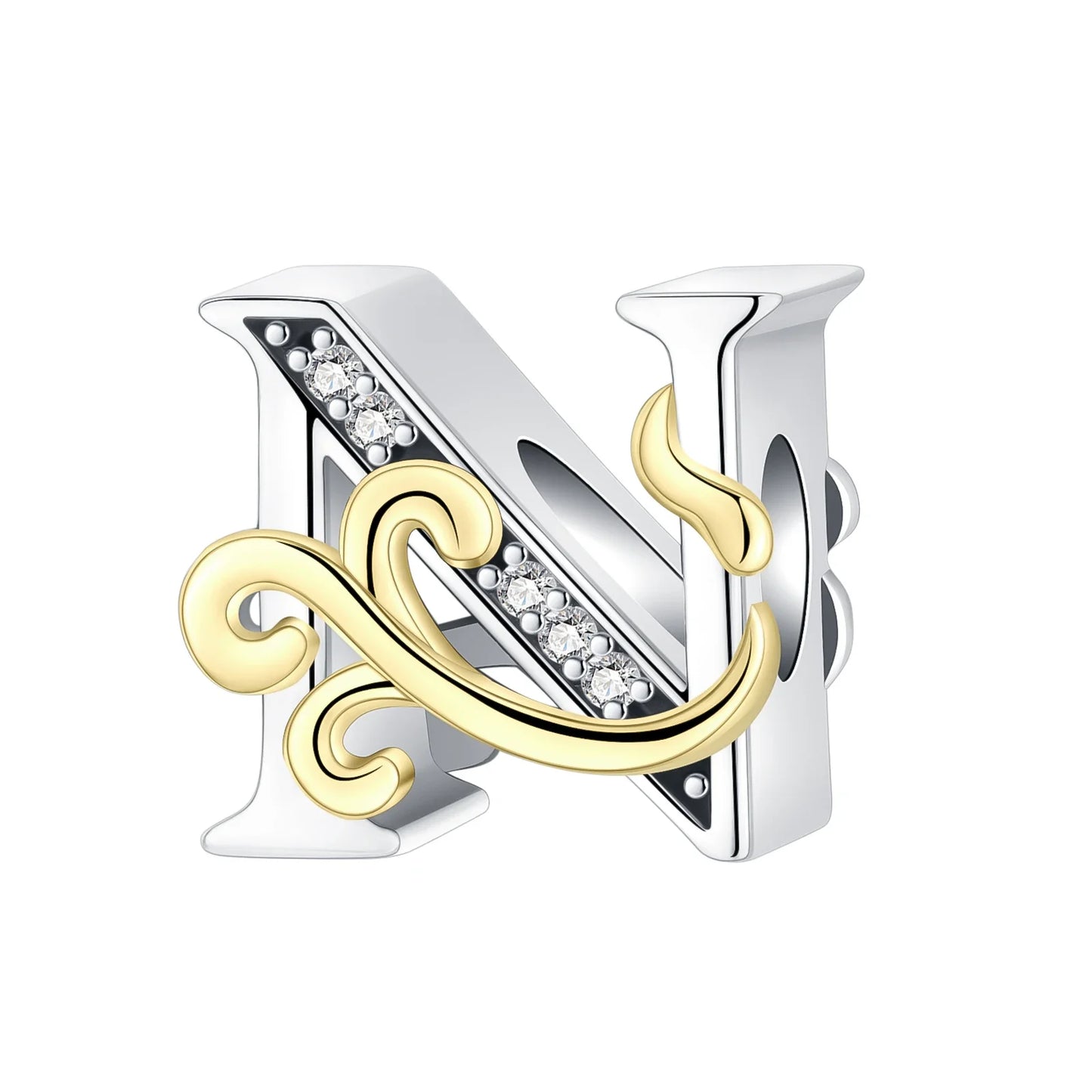 925 Sterling Silver Full series of A-Z letters pendant Charms For Original  Bracelet Charm Necklace Diy Female Jewelry