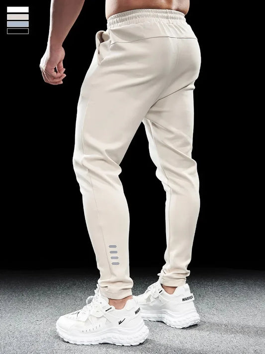 Men's Sports Gym Fitness Casual Slim Stretch Running Pants Tops Men's Quick-drying Breathable Training Pants Autumn Winter