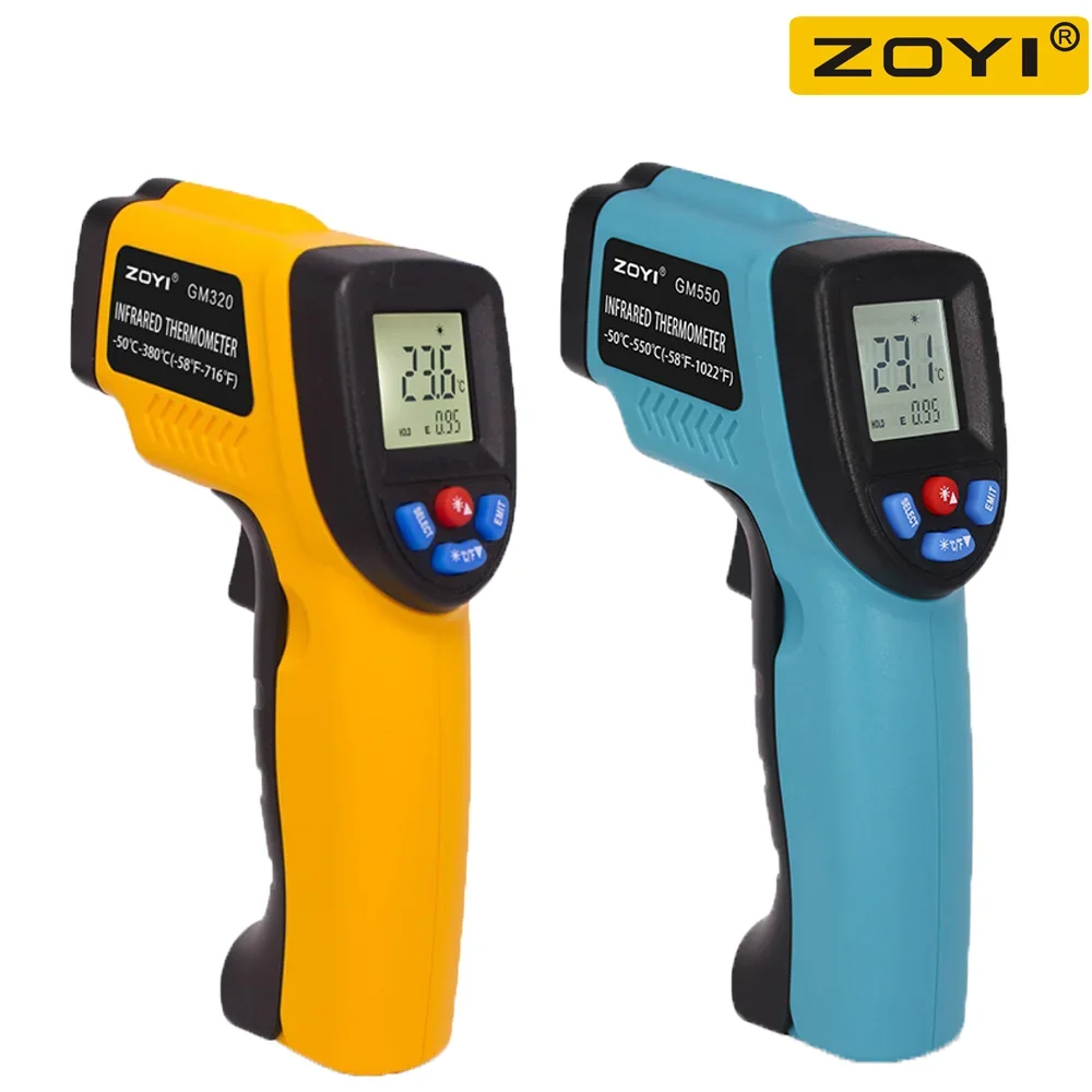 Infrared Thermometer, Portable Temperature Gun for Cooking, Pizza Oven, Grill & Engine - Laser Surface Temperature Reader