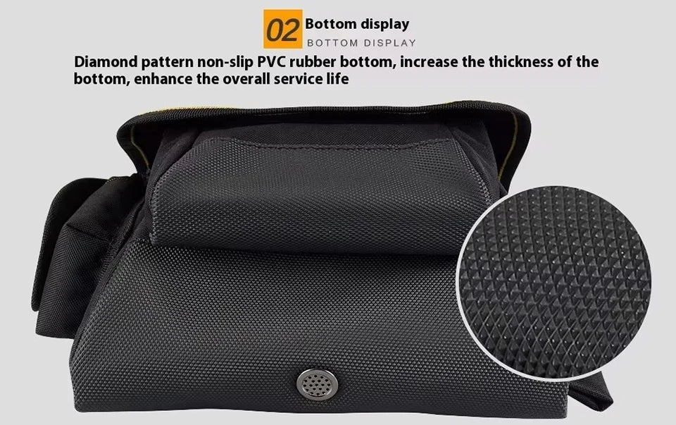 Tool Pouch - Electrician Tools Bag,Multic Pockets Tool Belts Pouches with Cover ,Thickened Oxford Cloth Belt Bag Pouch Bag WH018