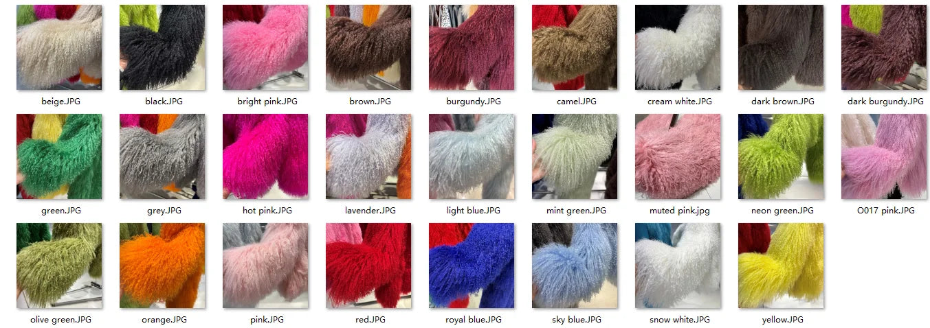 Winter Suede Long Fur Coat Mongolia Long Sheep Fur Collar New Arrival Camel Fur Jacket