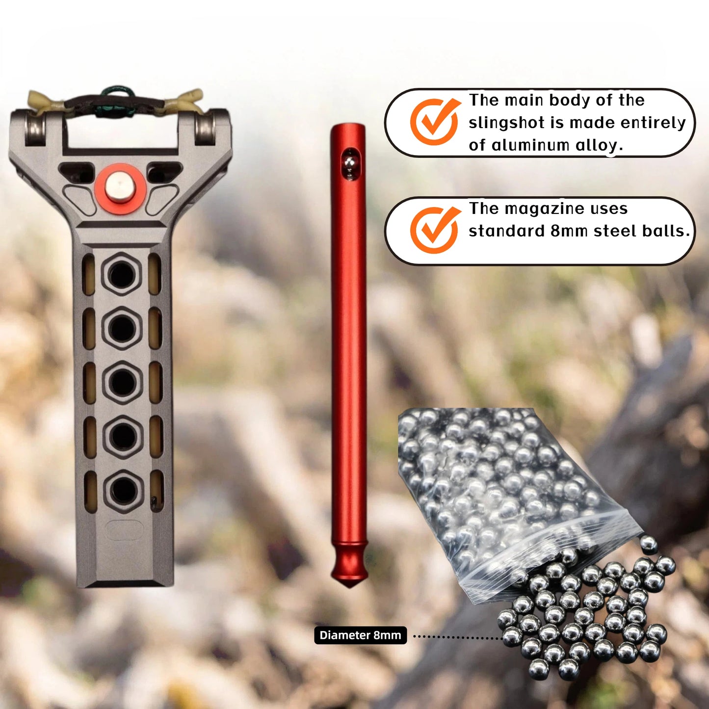 Automatic‑Loading Magazine Slingshot Catapult for Adults High‑Precision Outdoor Shooting Game Competition Entertainment Equipmen