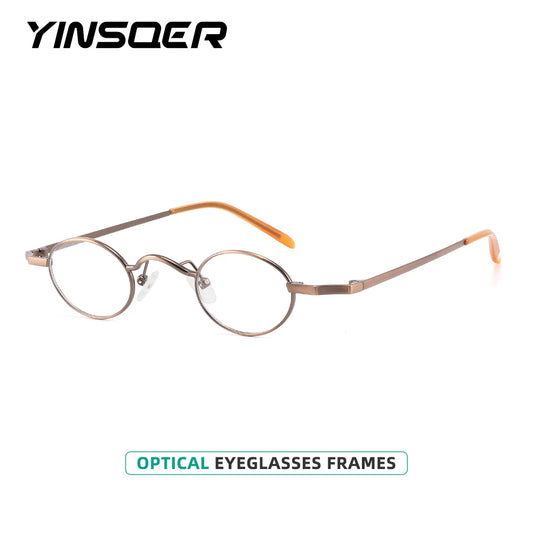 YINSQER Designer Small Round Glasses Frames for Women Optical Frames Men's Frame Glasses Women Luxury Brand Round Lenses Frames