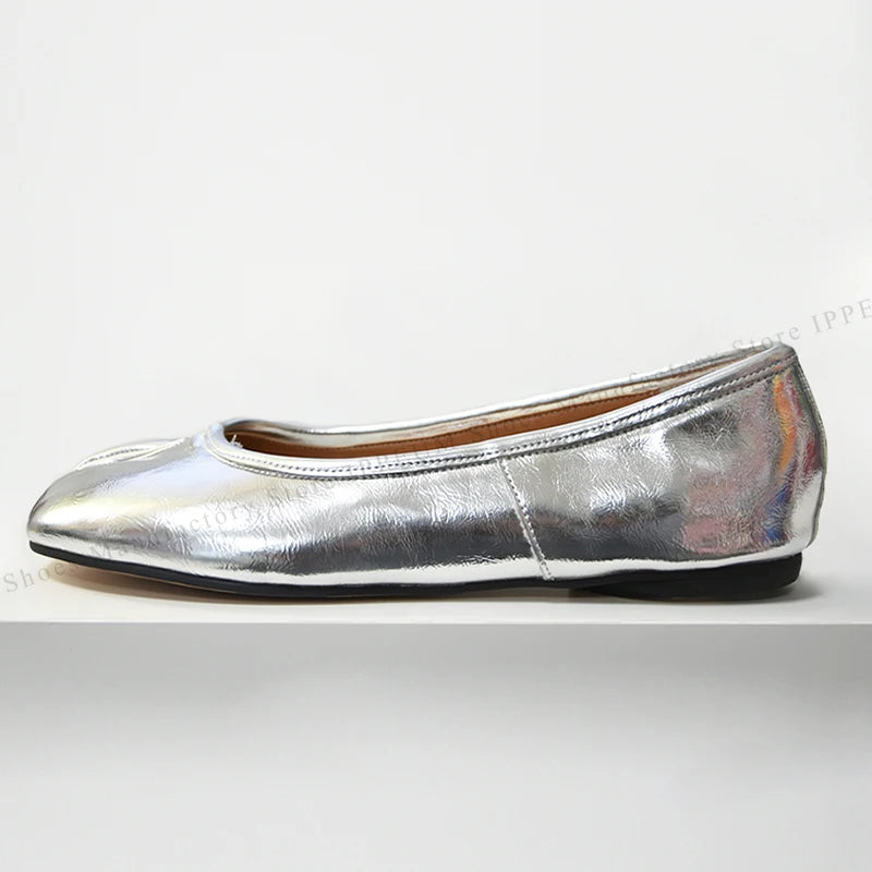 IPPEUM Tabi Footwear Shoes For Women 2026 New Fashion 36-44 Plus Size Ballet Flats Shoes With Split Toe