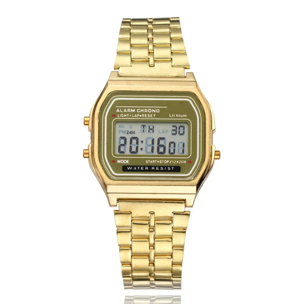 2025 Digital Watches For Men Sports Waterproof Bracelet Clock Gold Electronice LED Wristwatch Women