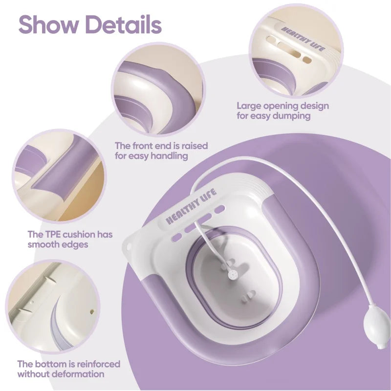 Bidet hemorrhoid toilet, suitable for postpartum pregnant women or hemorrhoids, foldable and hangable storage Private care clean