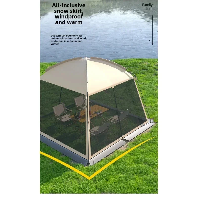 Large Outdoor Tent Canopy Sunshade Screen Gazebo Portable Mosquito Proof Camping Shelter