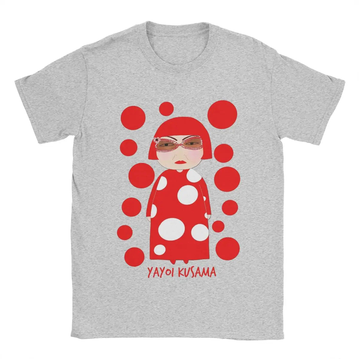 Men's Yayoi Kusama T Shirt Cotton Clothing Unique Short Sleeve Crew Neck Tees New Arrival T-Shirt