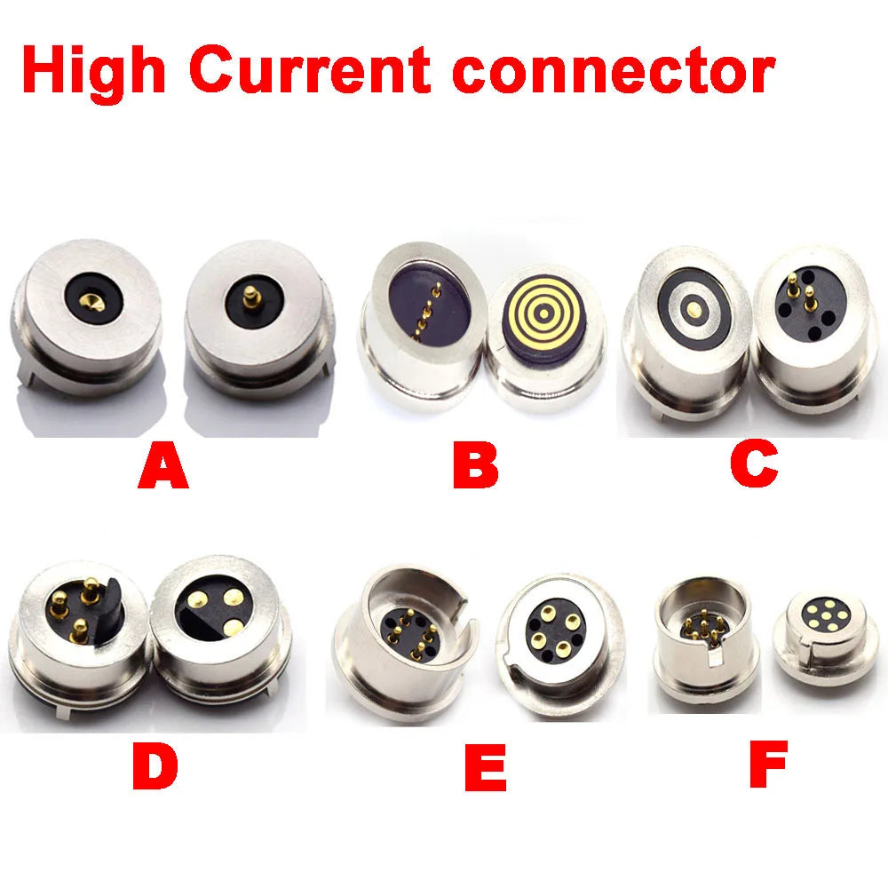 1Pair 2/3/4/5/6Pin waterproof high current magnet suction spring pogo pin male female probe DC power charging magnetic connector