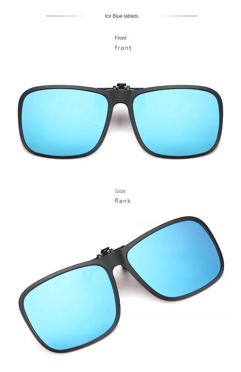 Polarized Flip Up Clip on Sunglasses for Driving Dark UV400 Photochromic Anti Glare Lens MyopiaSun Glasses Car Driver Очки