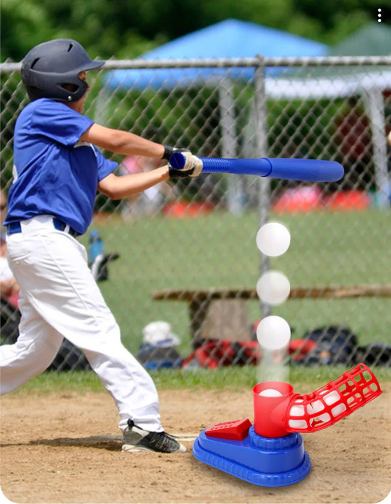 Baseball Ball Toys Backyard Outdoor Sports Toy Adjustable Automatic Pitching Baseball Machine Games Sets Birthday Kids Boy Gift