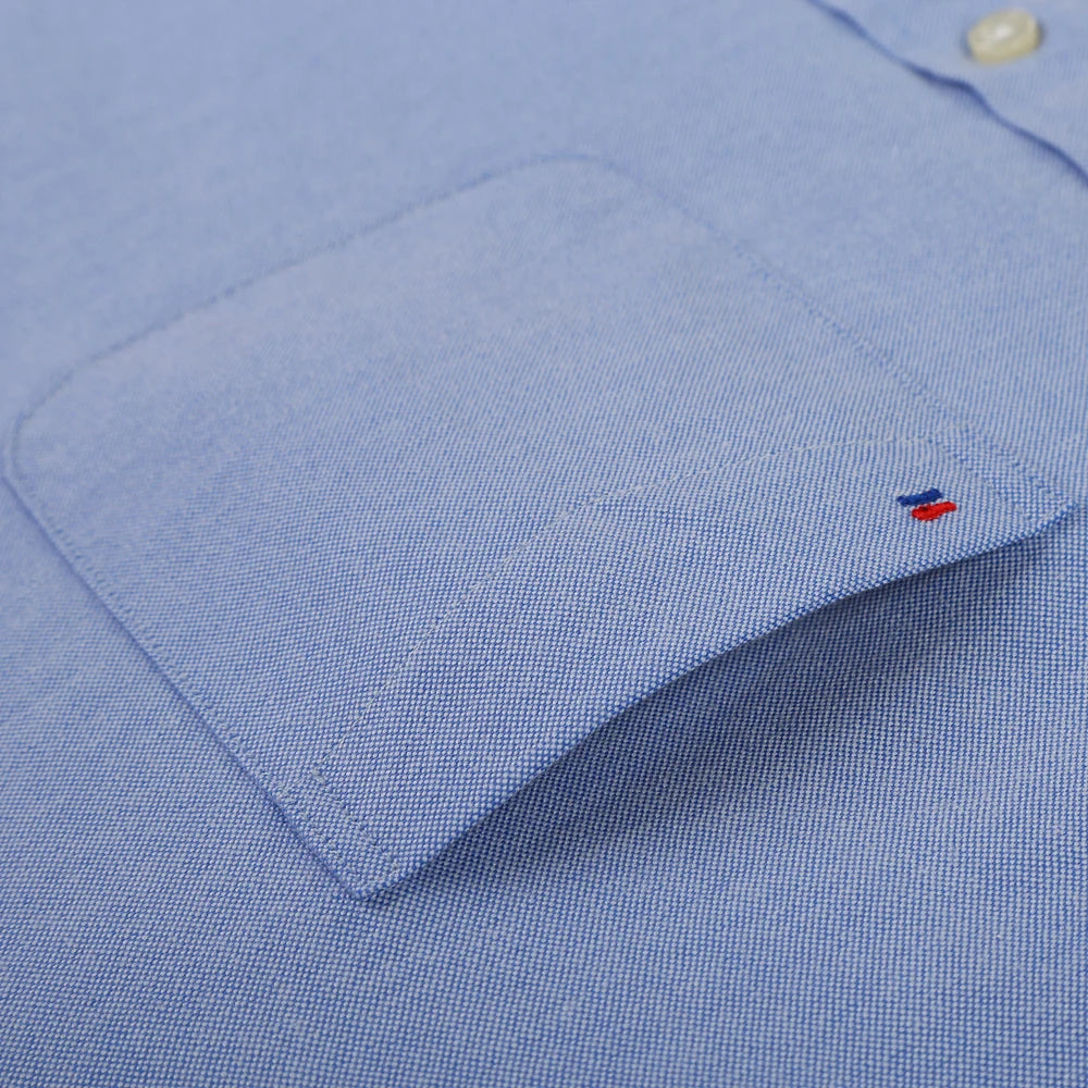 Men's Long Sleeve Oxford Button-Down Shirt with Left Chest Pocket Comfortable Autumn Winter Regular Fit Casual Versatile Fashion