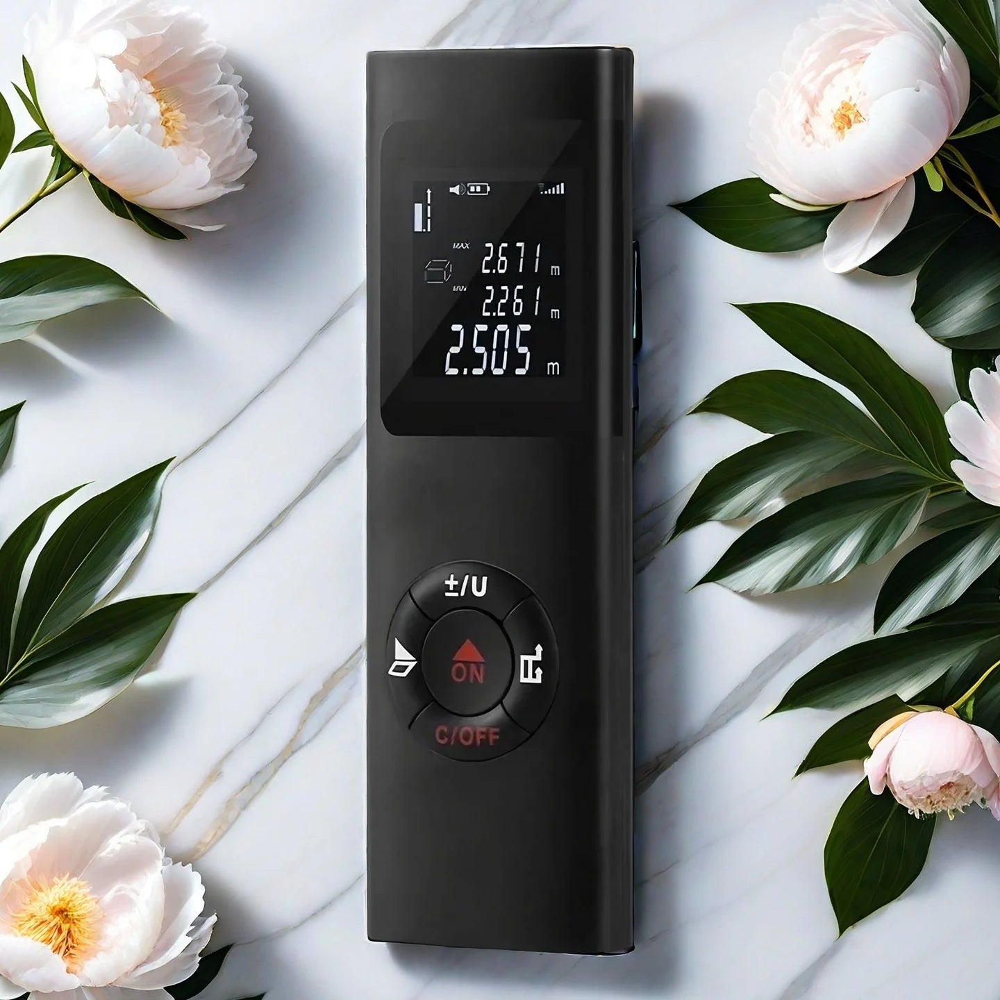 40/60M Portable Digital Laser Distance Meter, ±1/16 Inch High Accuracy, USB Charging, M/in/Ft Unit Switch Laser Measurement Tool