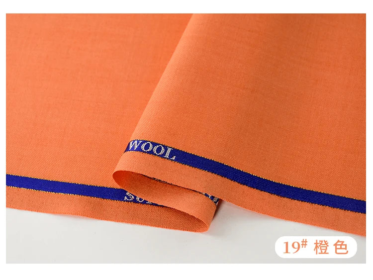 High Count 50% Worsted Wool Fabric For Suits Sewing Blazer Vest Pants Coat DIY High End 280g/m Serge Cloth Material 50X150cm