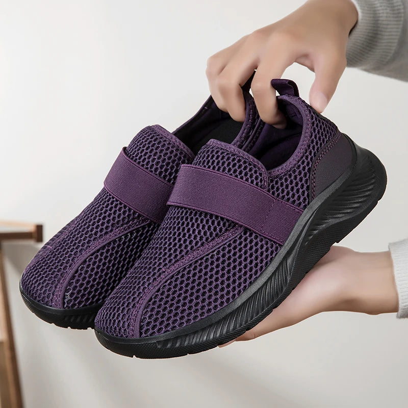 Wide Toe Box Elderly Shoes Comfort Walking Sneakers Diabetic Shoes Orthopedic Bunion Swollen Foot Hallux Valgus Thumb Eversion