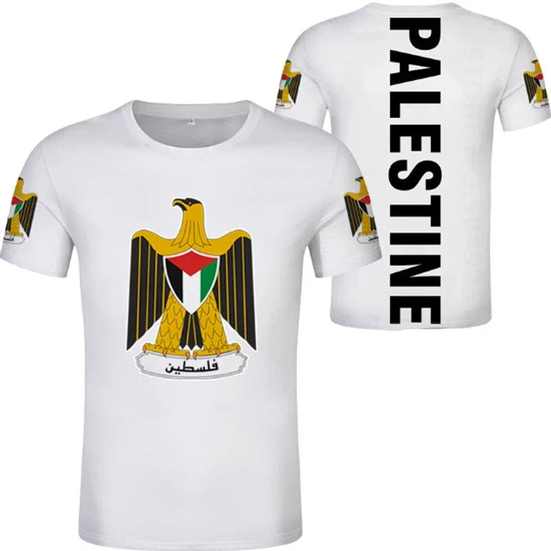 Palestinian Flag T Shirt Summer Sports Football Jersey Men's Graphic Short Sleeved T-shirts Palestine National Day Gift Tees