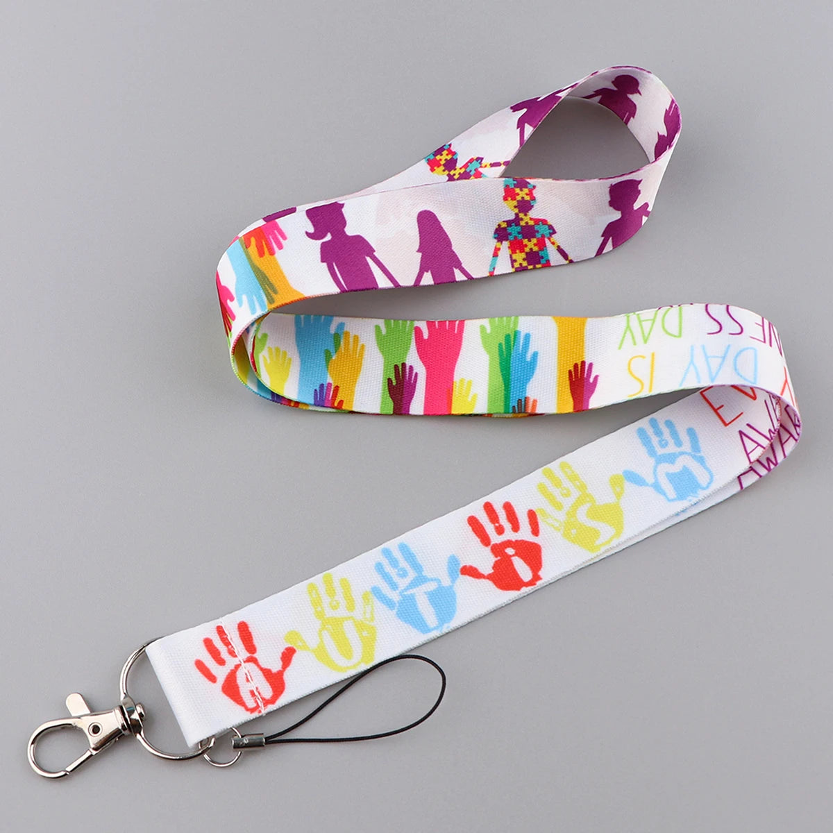 Autism Awareness Puzzle Mobile Phone Neck Strap ID Card Rope Lanyards For Card USB Badge Gym Holder Key Chain Camera Rope
