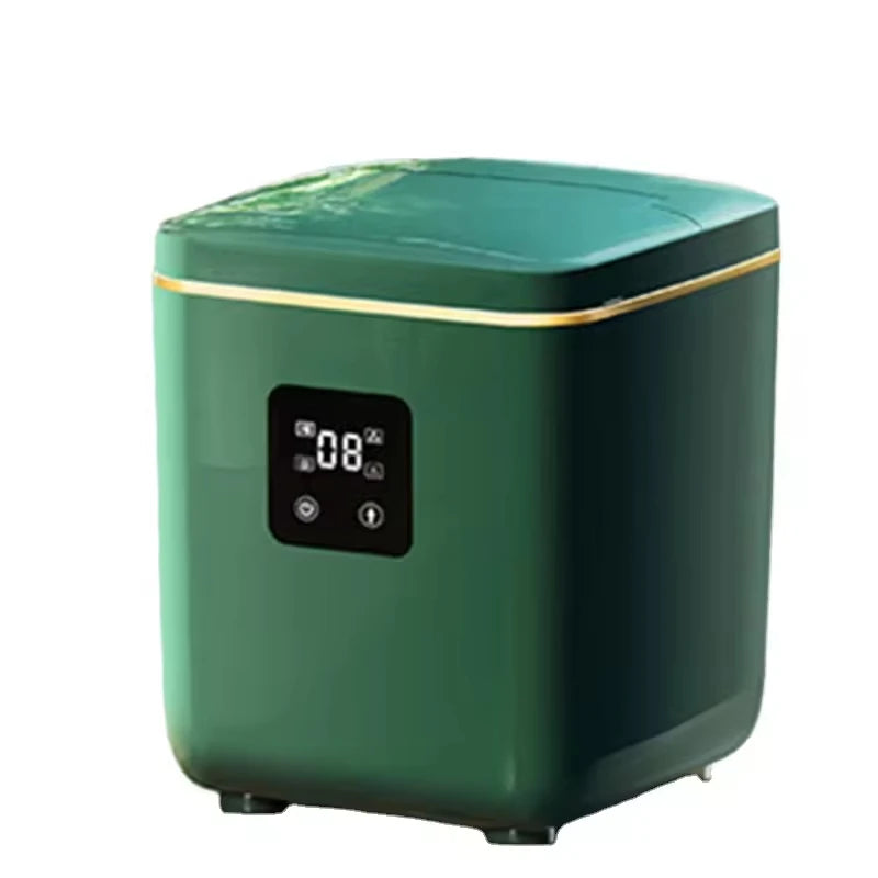 160W Mini Ice Maker - Automatic Home & Commercial Use, Fast Ice Making, Stainless Steel, Easy Clean, for Tea Shop & Bar