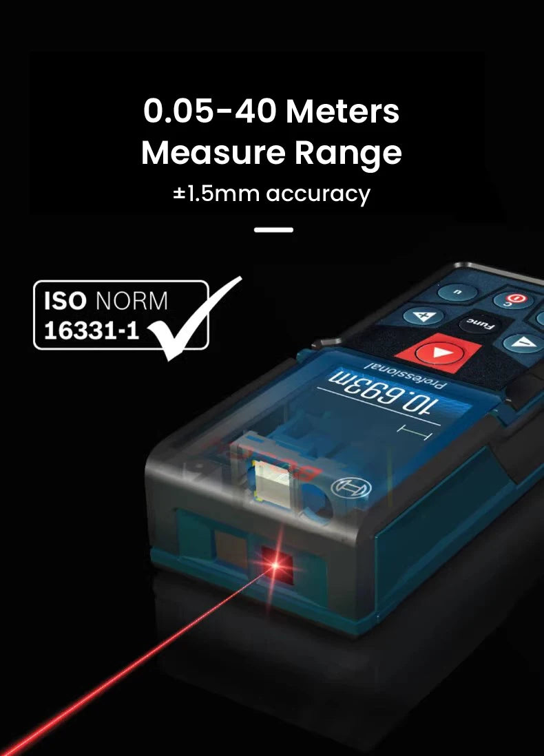 Bosch Laser Tape Measure Professional Distance Meter Optical Rangefinder Accurate 30-50m Surveying Equipment
