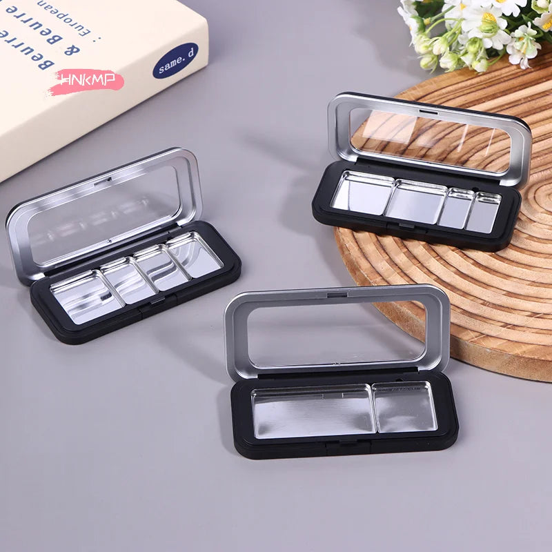 Refillable Magnetic Eyeshadow Palette Empty Black Clear Makeup Storage Case DIY Cosmetic Container for Lipstick Foundation Blush