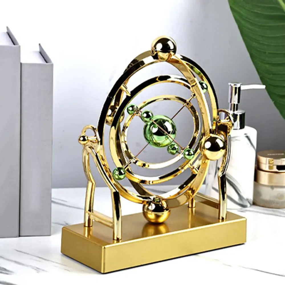 Space celestial body perpetual motion machine desktop model ornament, creative home rotating decoration desktop gift
