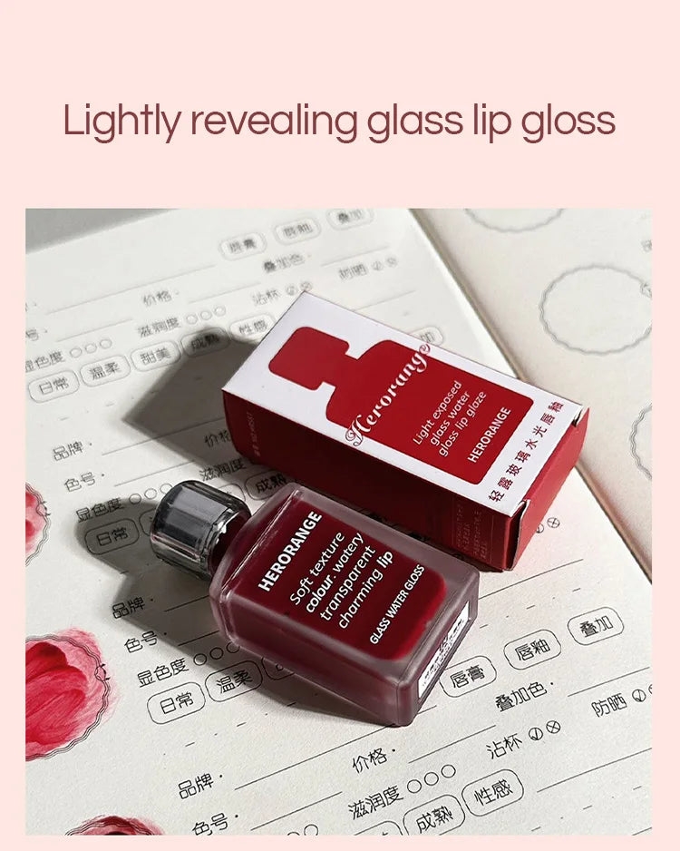 Moisturizing Plump Lips Mirror Effect Lip Color Non Greasy Texture Liquid Lip Pigment Not Easy To Stick Lightly Lip Glaze