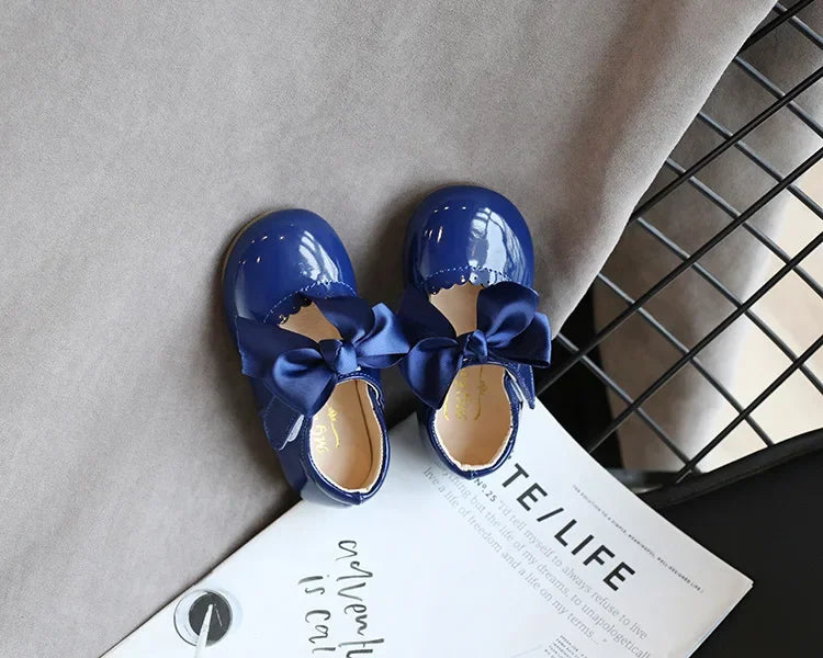 Little Girl Shoes 2025 Spring Autumn Children Princess Shoes Girls Oxfords Candy Colors Kids Soft Patent Leather Shoes For Girl