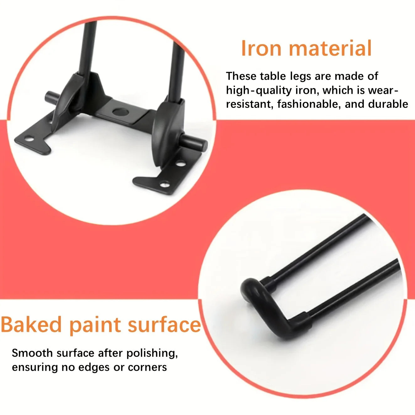 furniture legs, for sofa foldable U-shaped table feet/legs are suitable for coffee tables, computer desks, bedside tables,