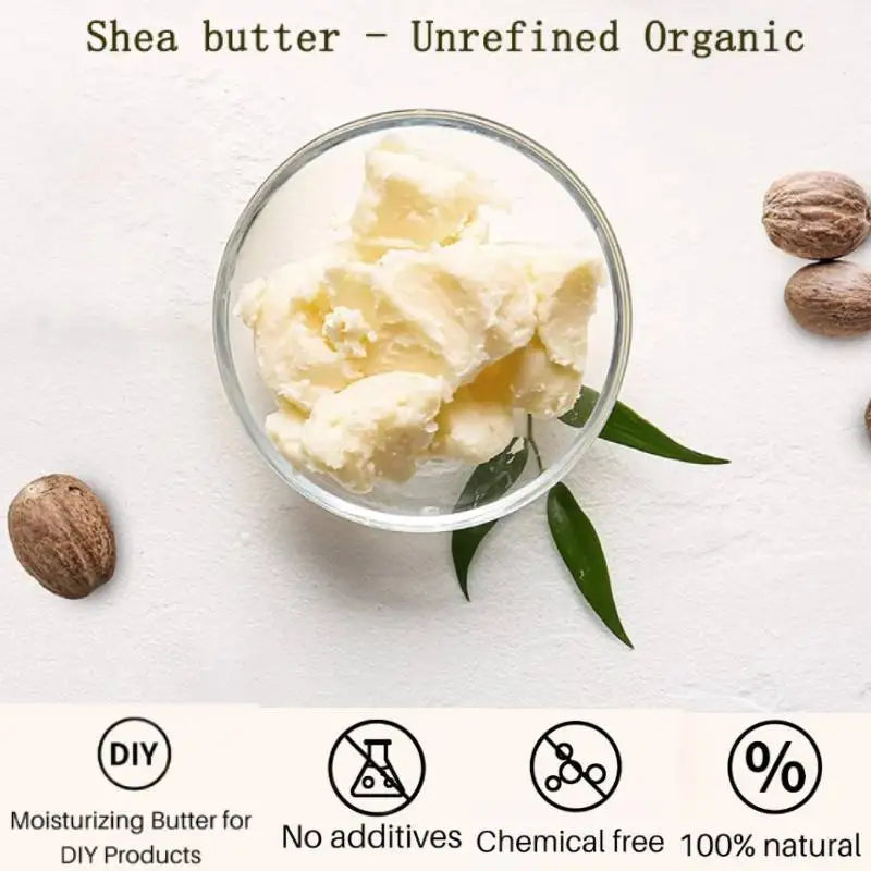 50g/100g Natural Organic Unrefined Shea Butter Oil Skin Care Body Massage Oil Moisturizing Nourishing Cosmetics Raw