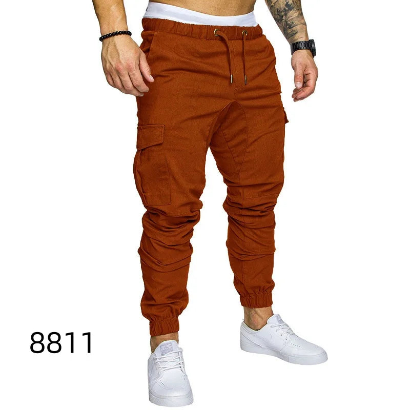 Men Pants Thin Fashion Casual Jogger Pants 2020 Streetwear Cargo Pants Men's Multi-pockets Trousers Fitness Gyms Sweatpants Mens