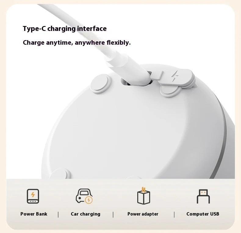 Portable USB rechargeable blender, electric juicer, 500ML capacity, 3-level power adjustment, for juicing fruits and vegetables