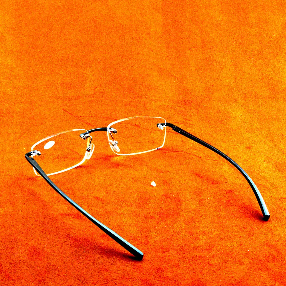 Rimless Al-mg Alloy Reading Glasses Ultra-light Spring Leg Spectacles +1 +1.5 +2 +2.5 +2.75 +3 +3.25 +3.5 +4