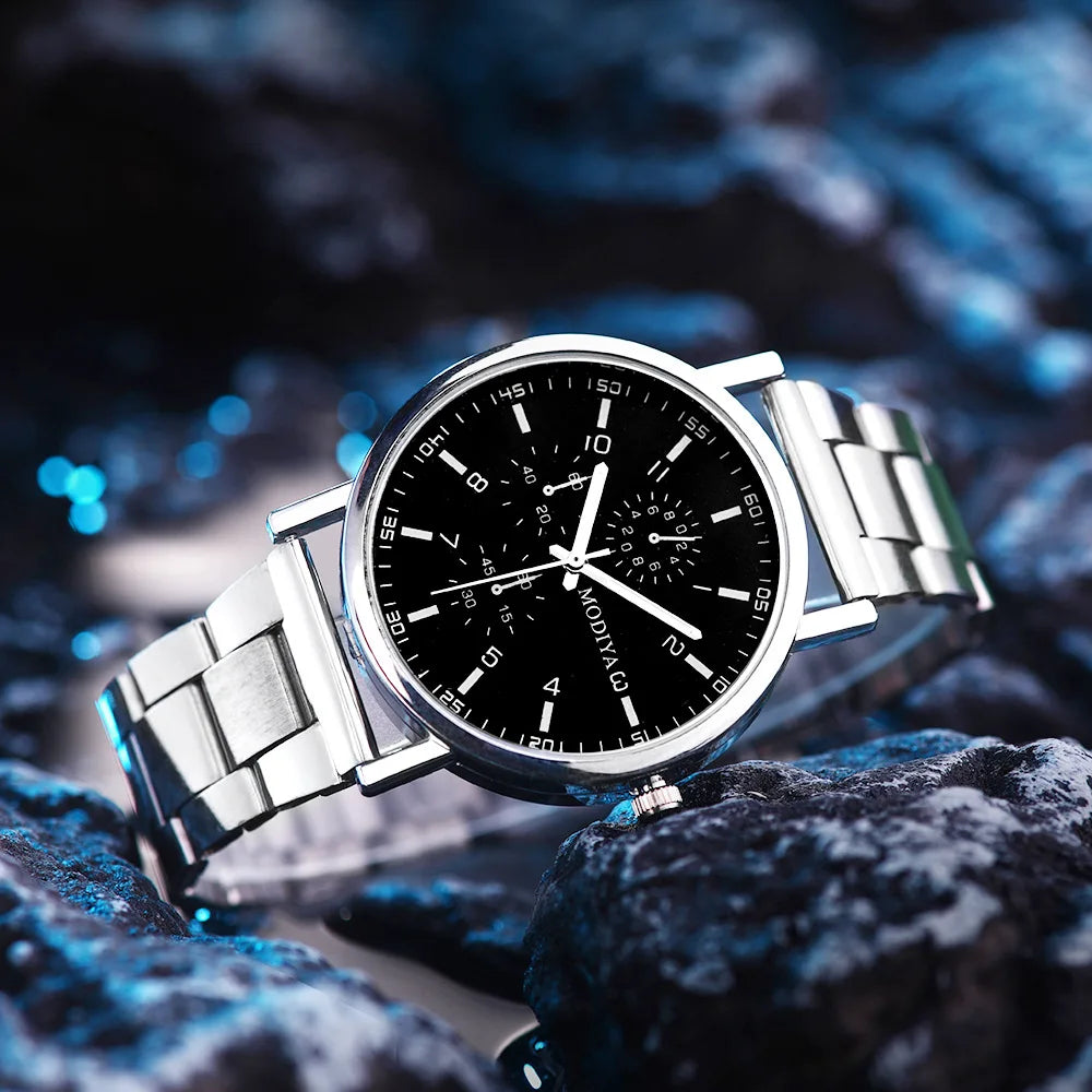 Men Watches Reloj Hombre Fashion Retro Casual Business Quartz Watch for Men Steel Band Roman Number Dial Wristwatches Montres