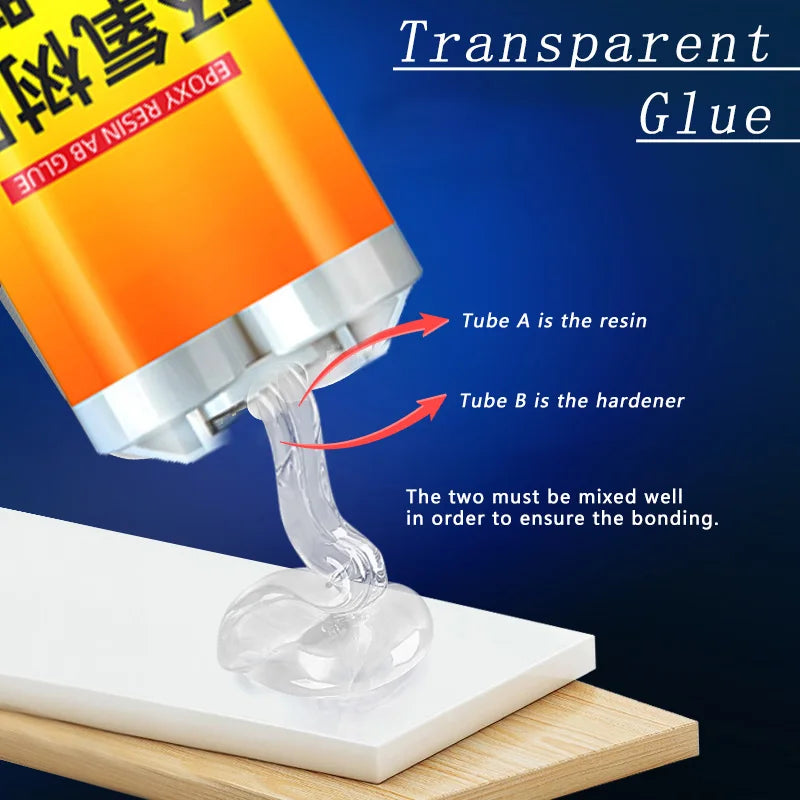 Epoxy Resin AB Adhesive Fast Drying Transparent High Adhesives Sealers Strong Liquid Glue For Metal Plastic Wood And Ceramic