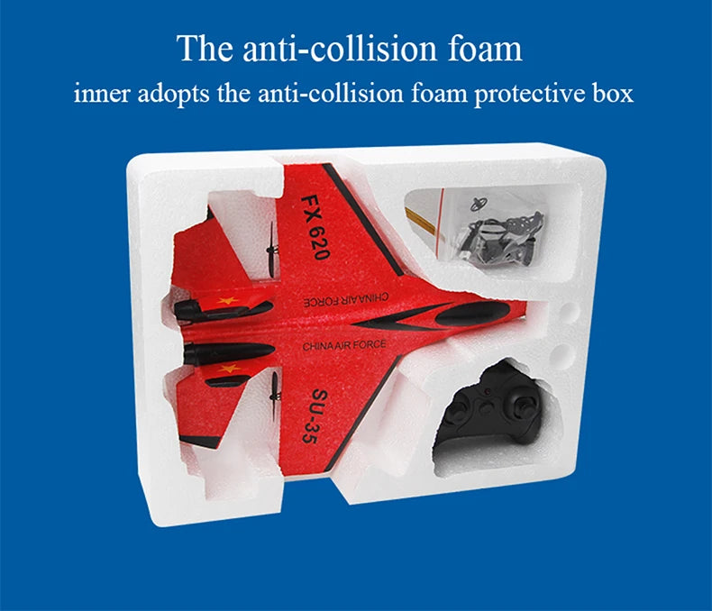 RC Foam Aircraft SU35 Rc Plane 2.4G Radio Control Glider Remote Control Fighter Glider Airplane Foam Boys Toys for Children