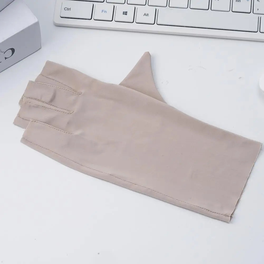 Women Sunscreen Gloves Fingerless Gloves Summer Sunscreen UV Protection Multicolor Gloves Woman Driving Glove Female Touchscreen
