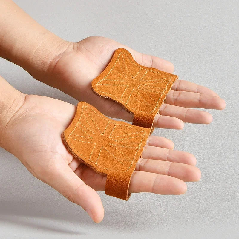 Leather Weight Lifting Training Gloves Palm Protection Women Men Fitness Sports Gymnastics Grips  Pull Ups Weightlifting Workout