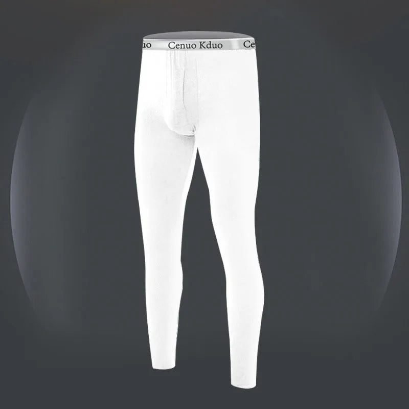 Warm Pants for Men with Plush and Thickened Autumn and Winter High Elasticity, Tight Fitting Sports Bottoms and Slim Fitting Pan