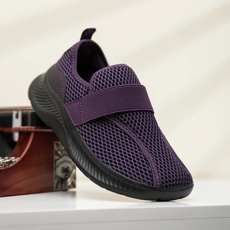 Wide Toe Box Elderly Shoes Comfort Walking Sneakers Diabetic Shoes Orthopedic Bunion Swollen Foot Hallux Valgus Thumb Eversion