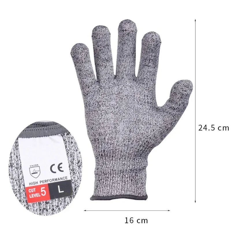 Anti Cut, Anti-Scratch, Multi-Purpose Gloves for Industry, Kitchen, Gardening and Glass Cutting, High-strength, Level 5 Safety