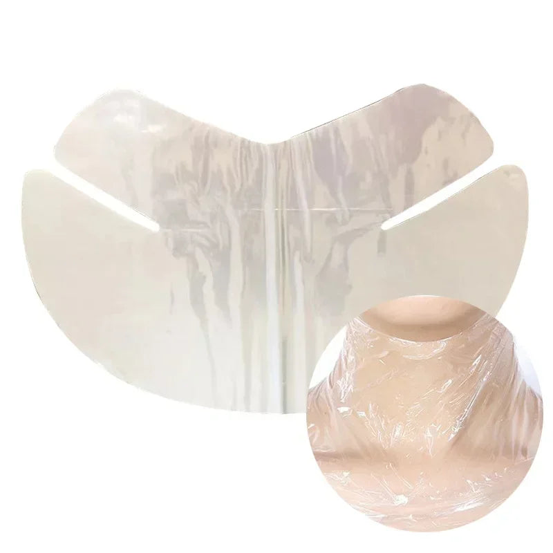 Face Plastic Film Full Face Cleaners Mask Neck Stickers 100Pcs Disposable Paper Transparent PE Masks Wraps Facial Beauty Healthy