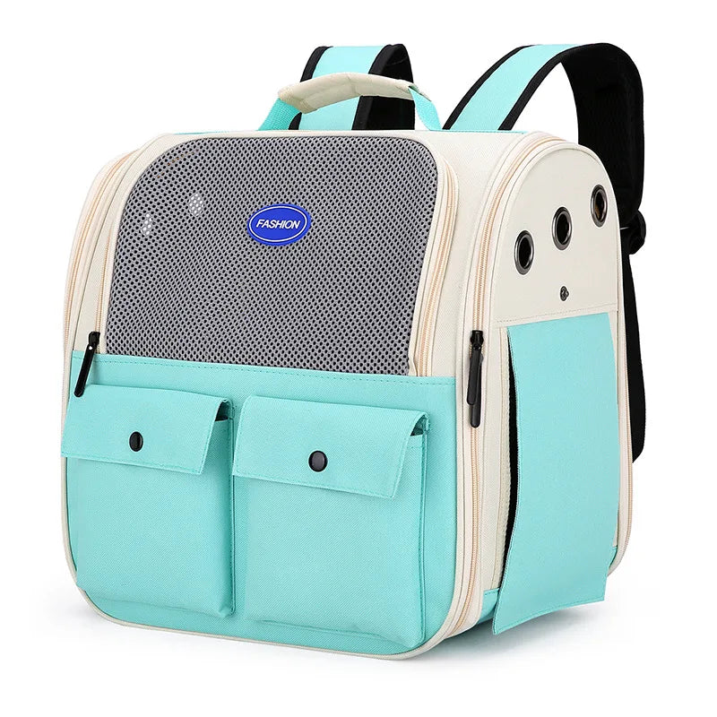 Pet Backpack Outdoor Large Cat Backpack Cat Transporter Breathable Foldable Carrying Bag Backpack Cat And Small Dog Supplies