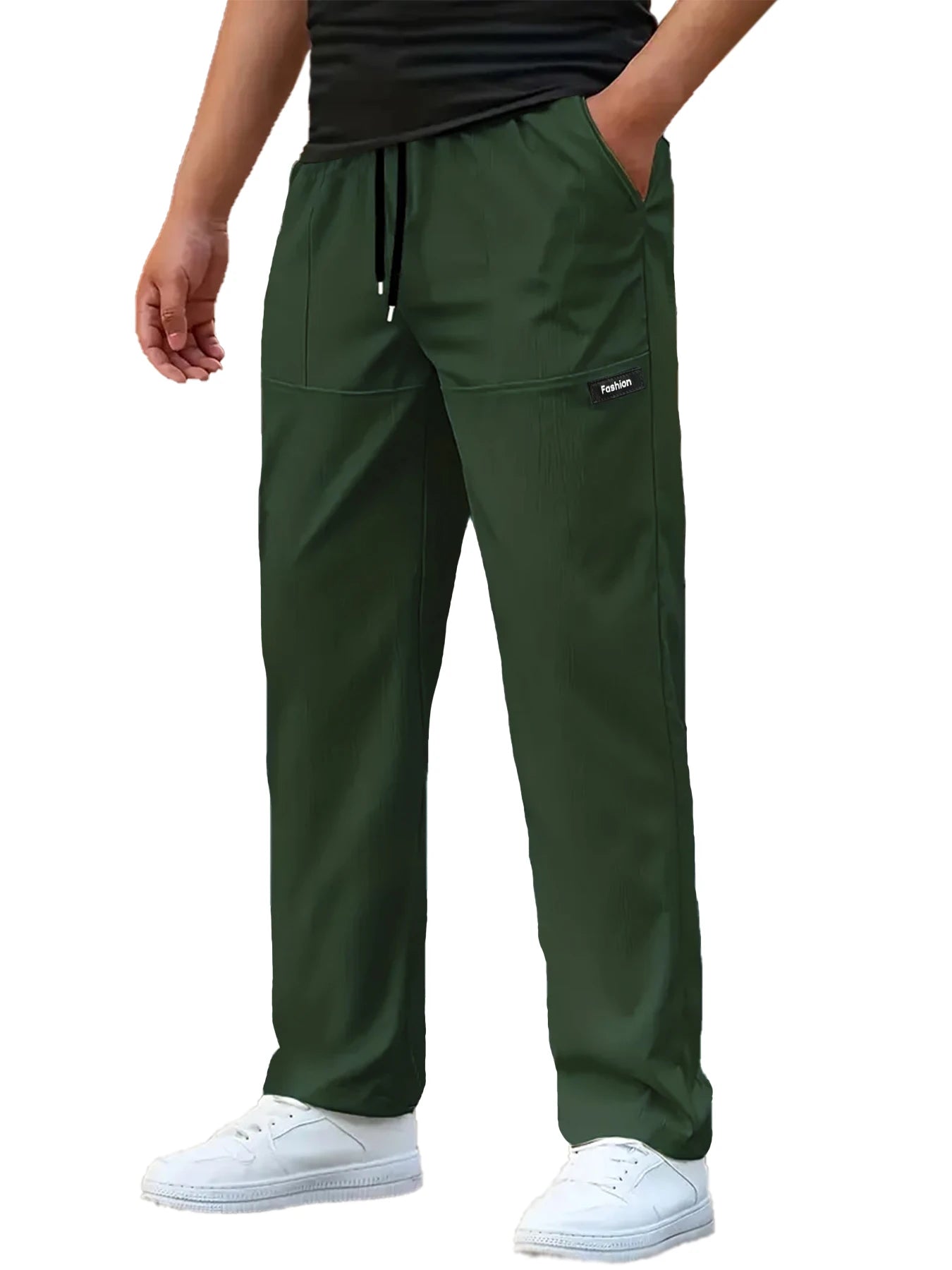 Men's Casual Pants Sweatpant Breathable Sports Trouser Elastic Waist Straight Wide Joggers Running  Workout Long Pants Men