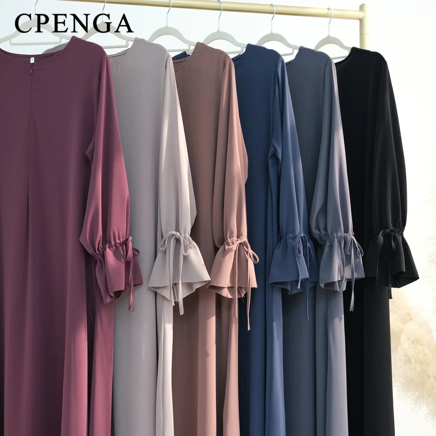2025 Ramadan Arabic Muslim Woman Modest Dress Elegant Dubai Plain Abaya Islamic Church Clothing Fashion Loose Turkey Solid Robe