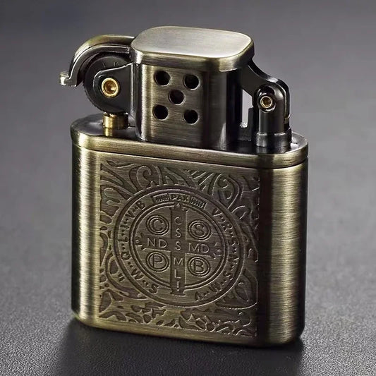 ZORO Vintage Metal Constantini Kerosine Lighter Flint Copper Oil Cigarette Lighter Antique Series Lighter