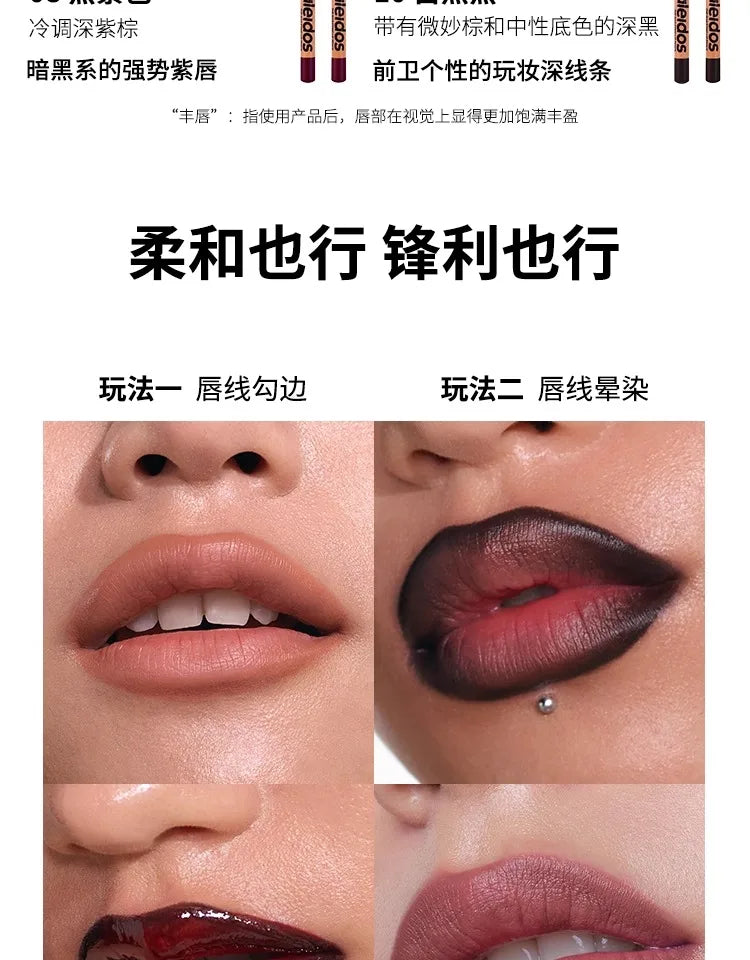 Kaleidos Lip Liner,Highly-Pigmented Pencil For Shaping & Sculpting Lips,Semi-Matte Finish,Vegan & Cruelty-Free