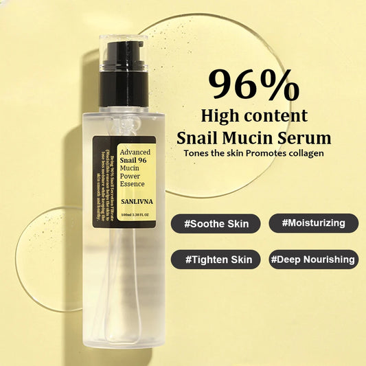 Korean Skin Care Snail Mucin 96% Facial Essence - Anti-Aging Firming Brightening Fine Lines Repair for Younger Looking Skin
