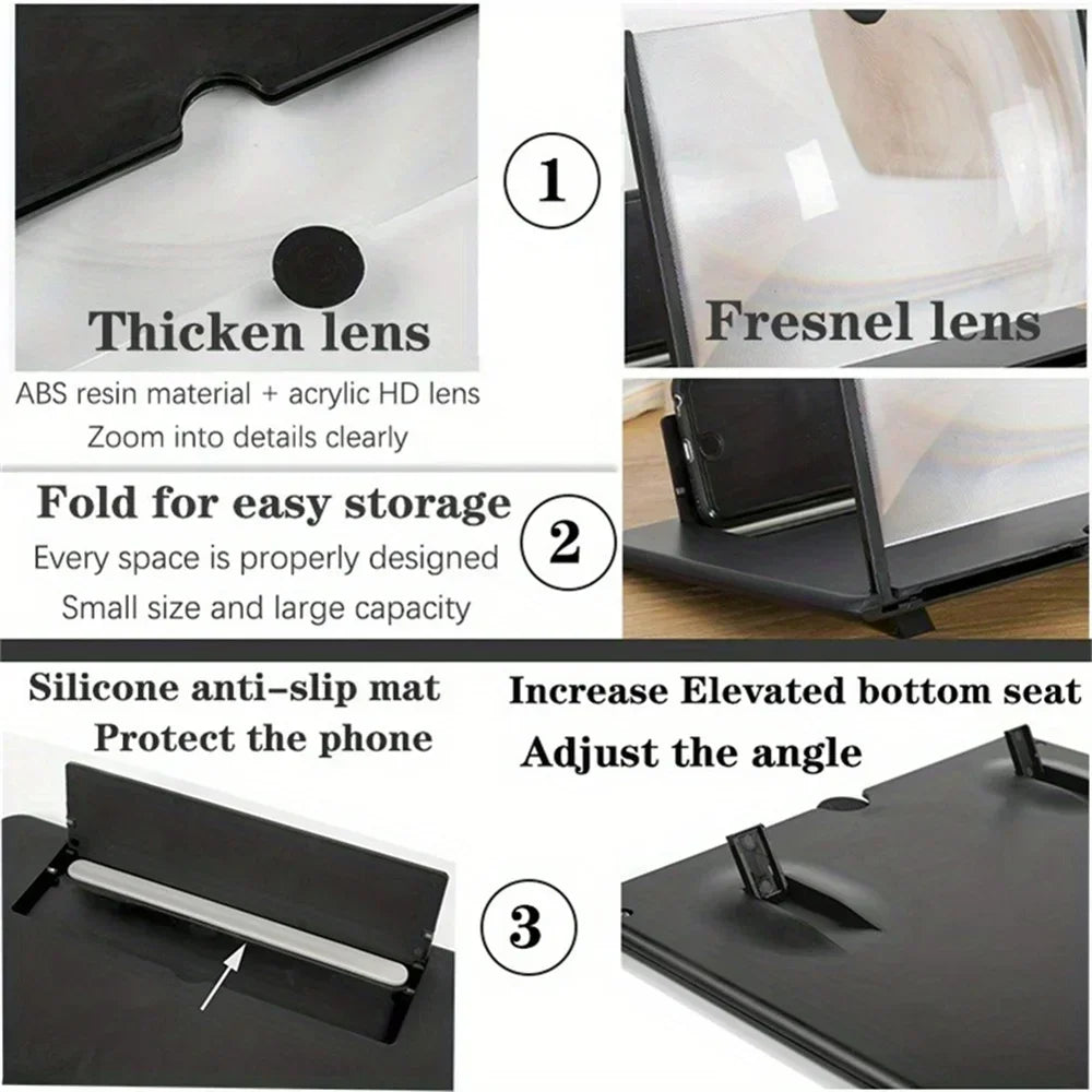12/10 inch mobile phone amplifier HD screen magnifying glass anti blue light and eye protection Multi functional Amplifier