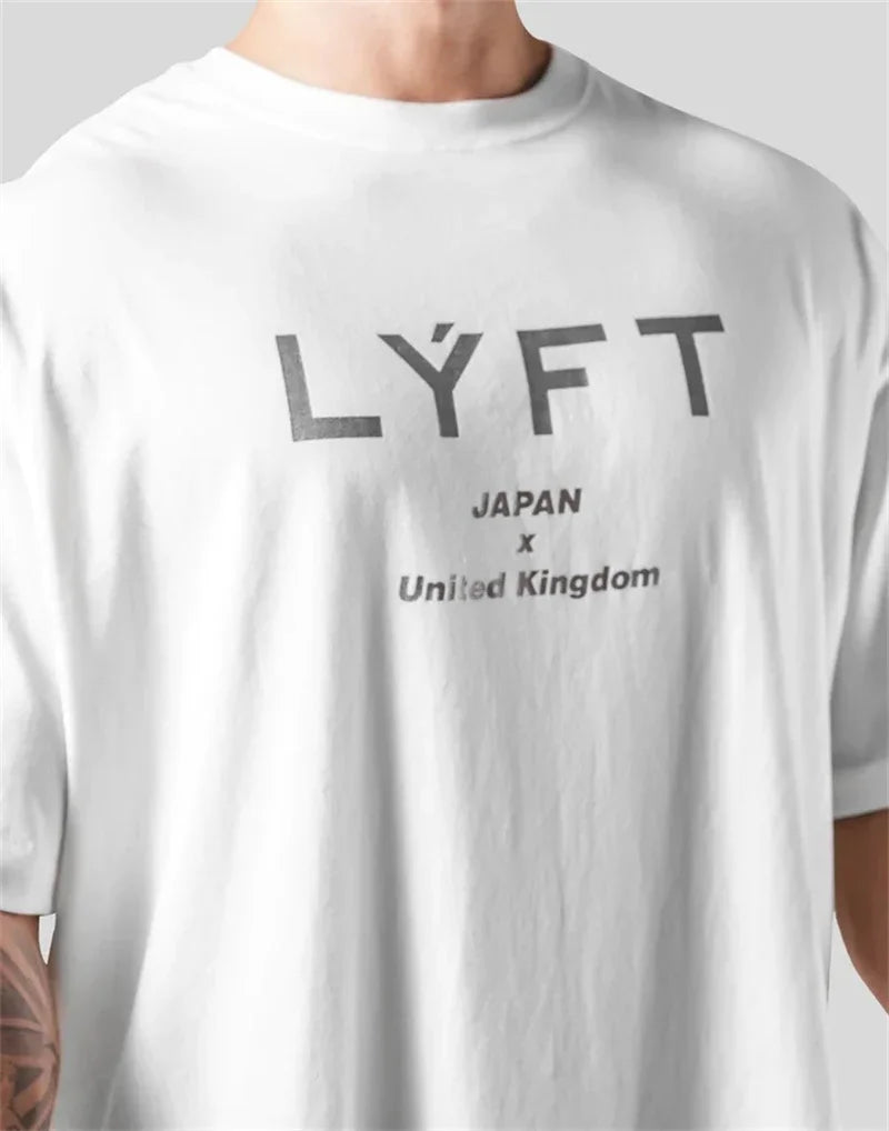 Men's Cotton Short Sleeved T-shirt Oversized T-shirt Loose Casual Fashion Gym Training and Sports Summer Novelty