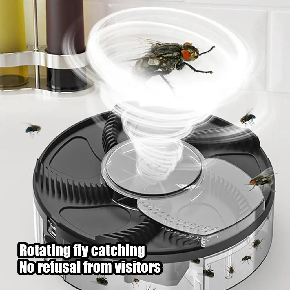 New Electric Fly Trap USB Rechargeable Flycatcher Indoor Outdoor Safety Insect Catching Tool for Home Kitchen Garden Flytrap
